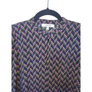 Dorothee Schumacher Silk Blend Geometric Print Blouse 1/XS
